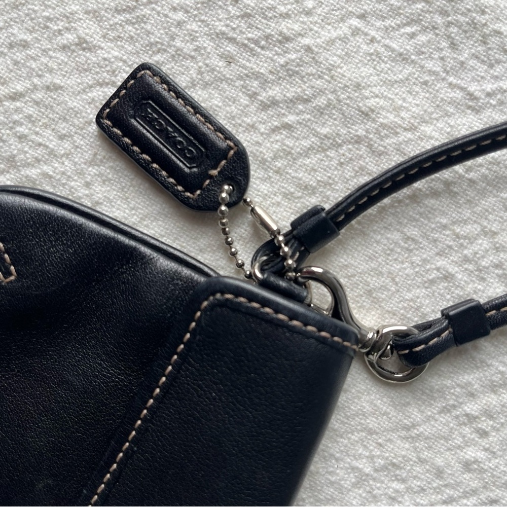 Coach Black Leather Wristlet with Buckle - Picture 6 of 7